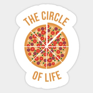 The Circle Of Life Pizza TShirt Sticker